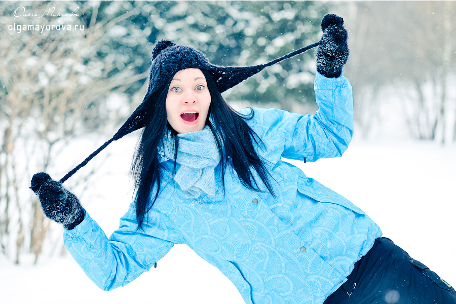 Фотограф в Москве, яркие фото, портреты на природе, фотосессии в Москве, жанровые портреты, зима, снег, красивые девушки, жизнерадостные фото, фото зож,